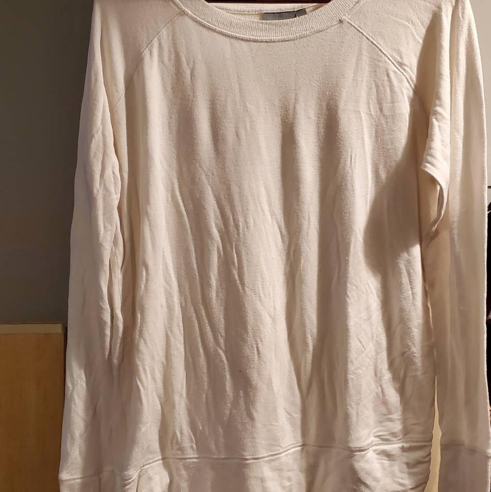 Athleta large studio cinch sweatshirt white